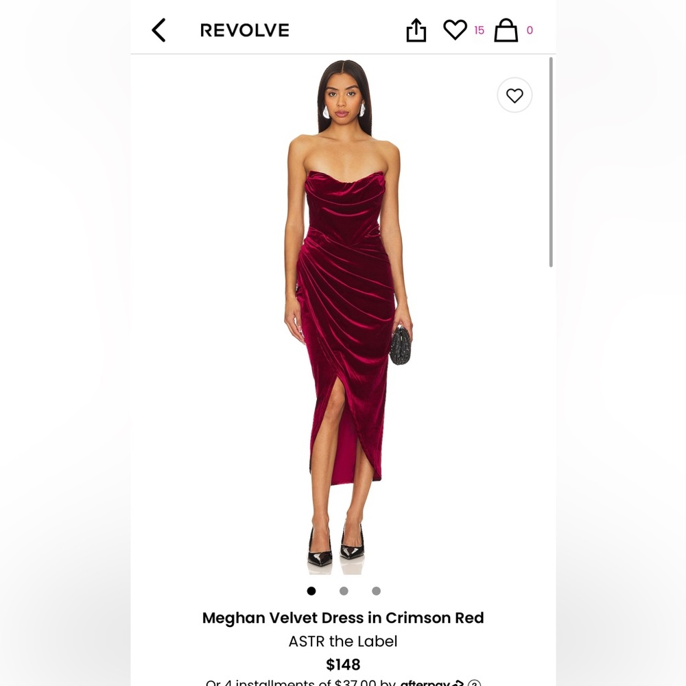 Astr the label Meghan Velvet dress